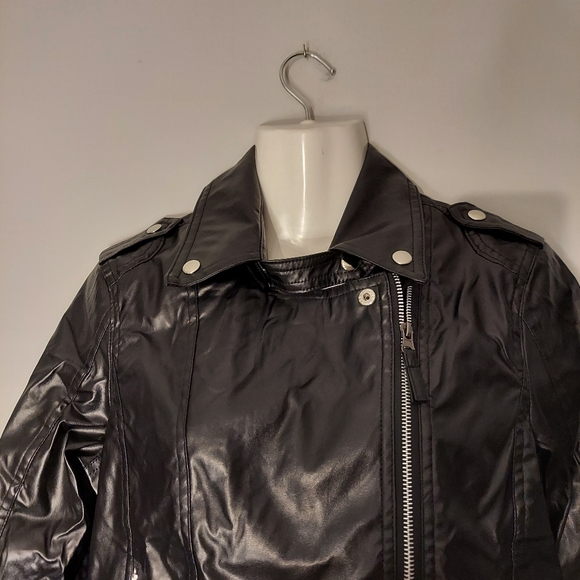 Faux Leather Zip Jacket - Picture 4 of 7
